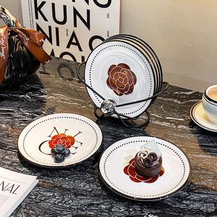 高级感吐骨碟套装家用餐桌垃圾渣盘餐具轻奢火锅蘸料碟带收纳架