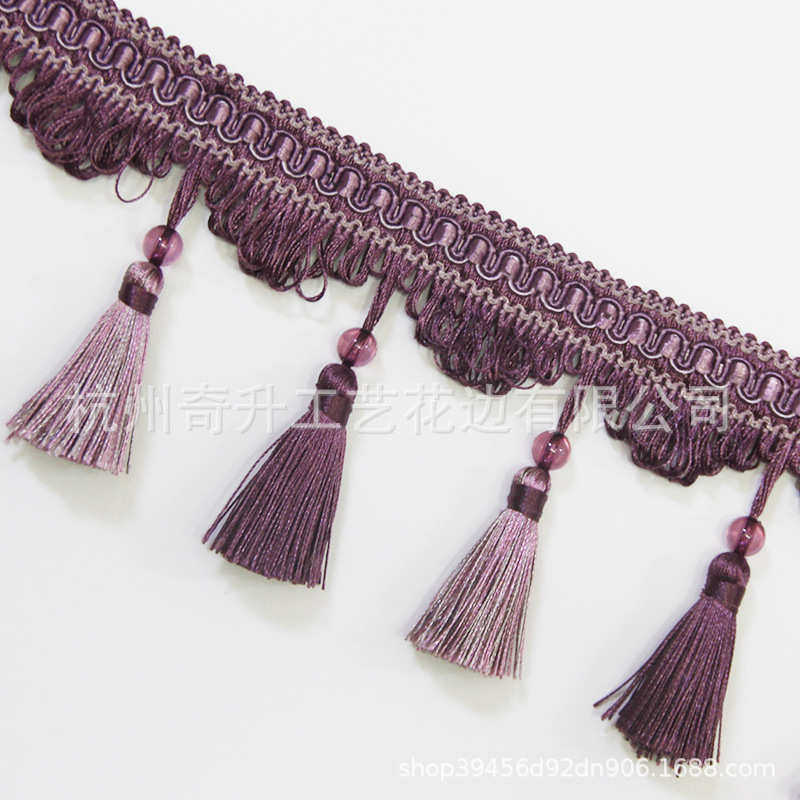 欧式高档窗帘花边整版流苏水晶珠子小吊穗布料配饰拼接吊球卧室,居家布艺,花边,淘宝优惠券,粉丝福利购,淘宝优惠卷