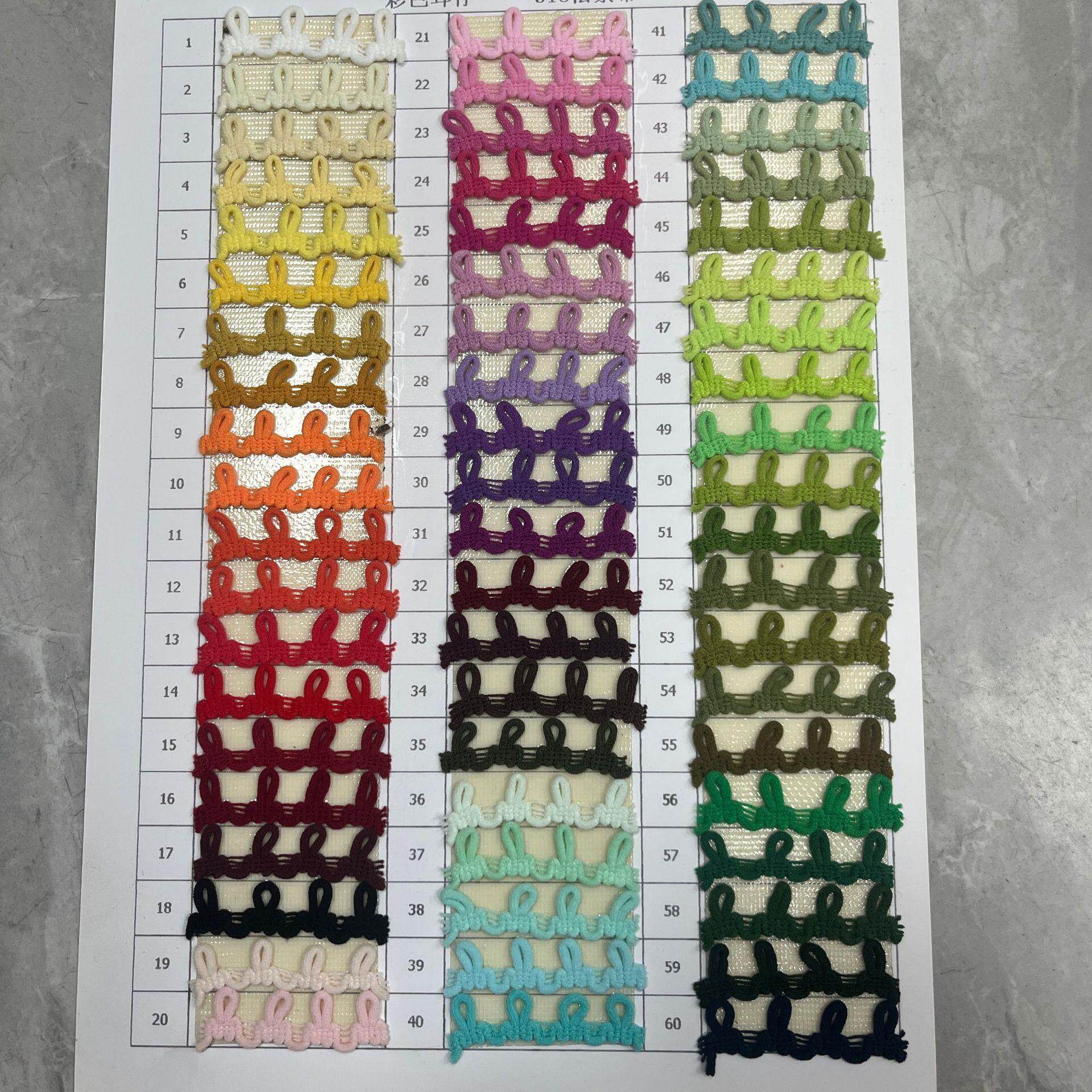 现货高温染色彩色油心带松紧绳耳仔成品橡筋灯芯泡泡绳155色工厂
