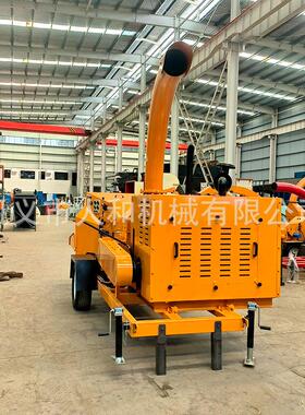 大型干湿树 林枝粉碎机 柴SNL油粉枝碎树枝条机移动园粗枝细条碎