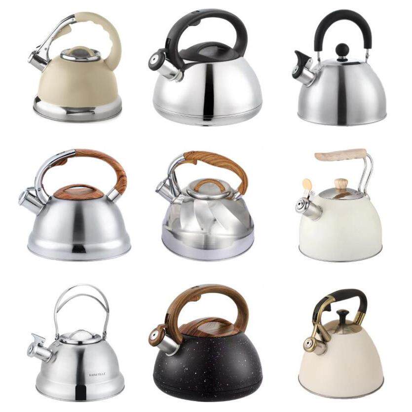 厂家跨境不锈钢水壶高级感鸣笛烧水壶家用鸣音壶Whistling Kettle