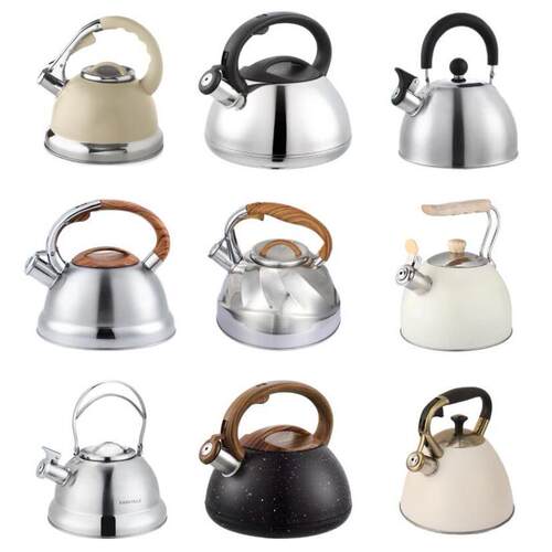 厂家跨境不锈钢水壶高级感鸣笛烧水壶家用鸣音壶Whistling Kettle