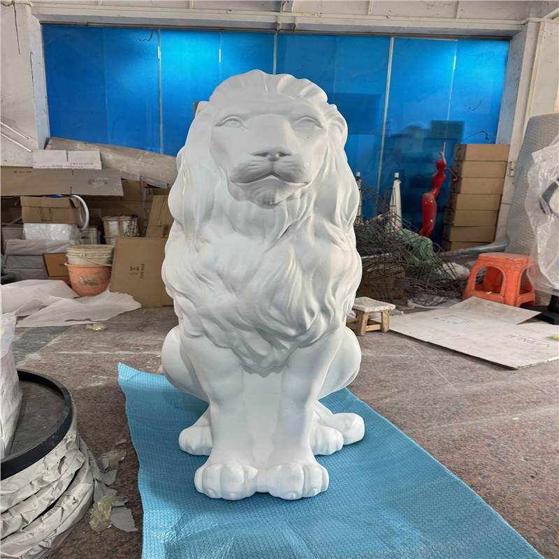 狮子雕塑落地灯北欧创意设计师款客厅艺术大型动物摆件服装店装饰