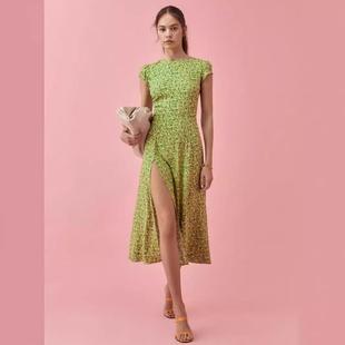 beach vacation show backless skirt slit seaside figure