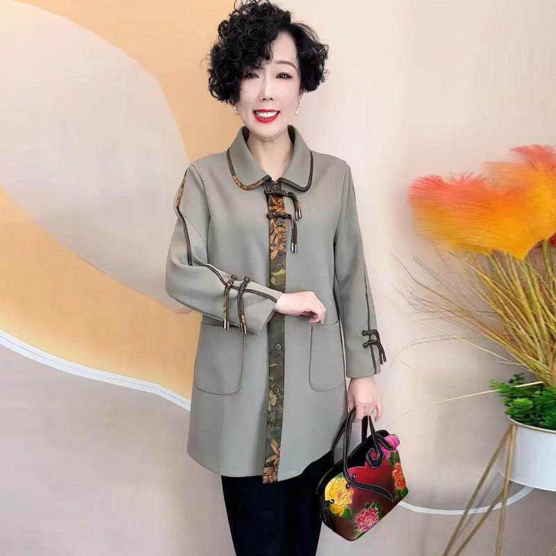 好货中长款风衣外套女2026春装新款中老年妈妈休闲时尚中国风减龄