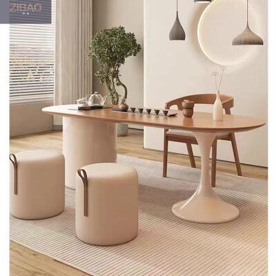 客厅风新款茶台体家用阳茶阳台NGD台轻奢简约台实木茶桌小户一型