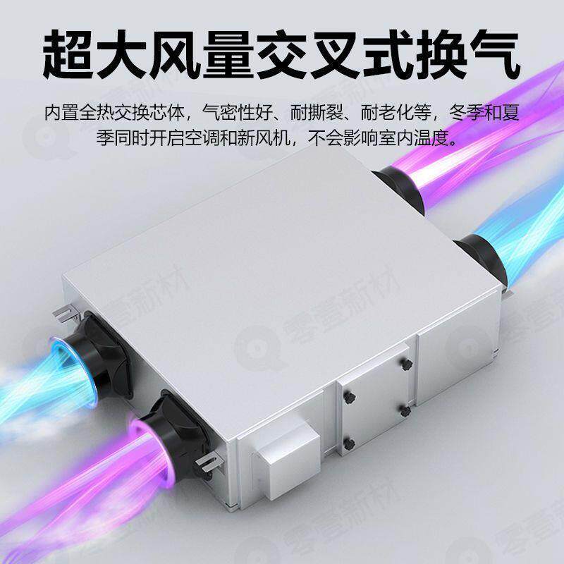 新风系统中央新风机商用家用双向流全热交换空气净化静