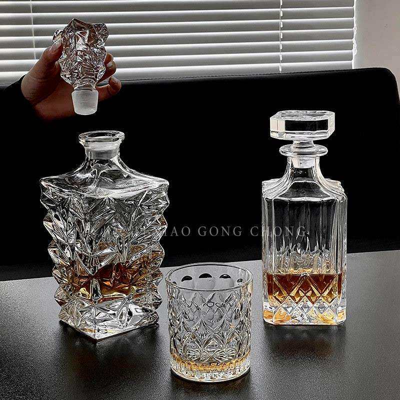 欧式档水晶玻璃威士忌酒樽家用葡萄高酒器CFA醒酒器分酒酒洋瓶储