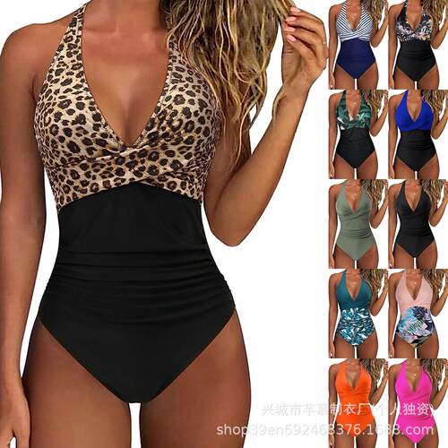 Bikini tight one-piece swimsuit for women, backless cross