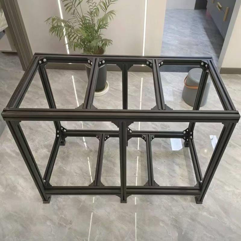 鱼缸架子专用底柜铝挤型材料铝合金框架定制龟缸框架DIY 水族箱子