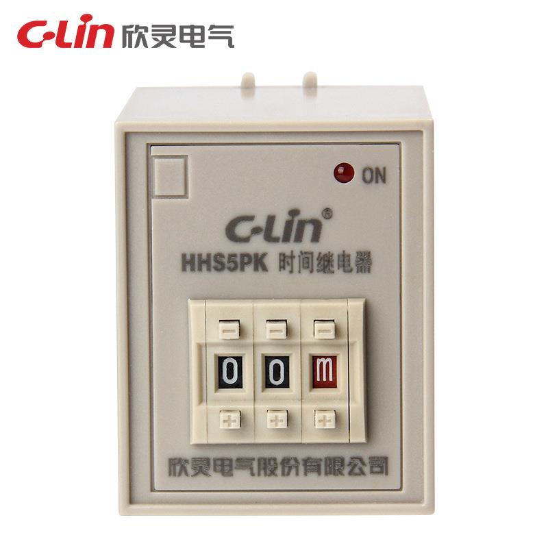 欣灵 HHS5PK时间继电器 AC220V定时器 断开延时