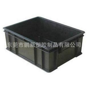 防静电胶箱 防静电箱 厂家直销 带盖黑色塑胶箱 防静电周转箱
