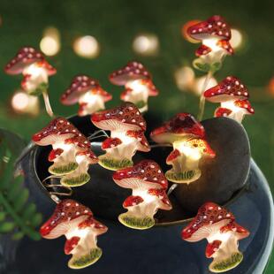 string light simulation lig Christmas mushroom decorative