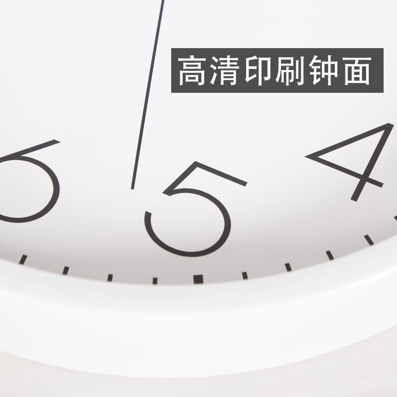 F9597656简约挂壁钟客厅家时用时尚静音白挂表挂墙表电波装饰石钟