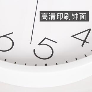 F9597656简约挂壁钟客厅家时用时尚静音白挂表挂墙表电波装饰石钟
