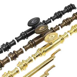 欧式复古插销锁 简单金色天地锁拉手 外婆柜橱柜锁 长杆拉杆锁