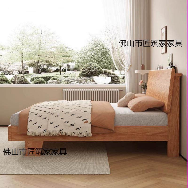 A8.L实木人床现代简约主家用卧双床18米榻MJE榻米大床出租房用单