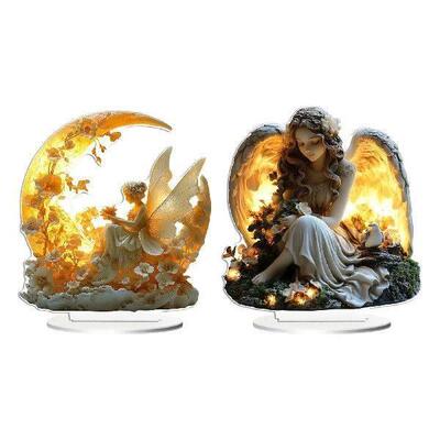 Fairytale Angel with Table Sign Decoration with Bracket
