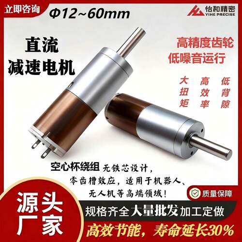 16mm直径YDR1624电压12v有刷减速电机高扭矩低转速扫地机器人使用