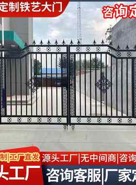 铁艺大门庭院门别墅乡农村社区家用院子围墙对开 入户双门大铁门