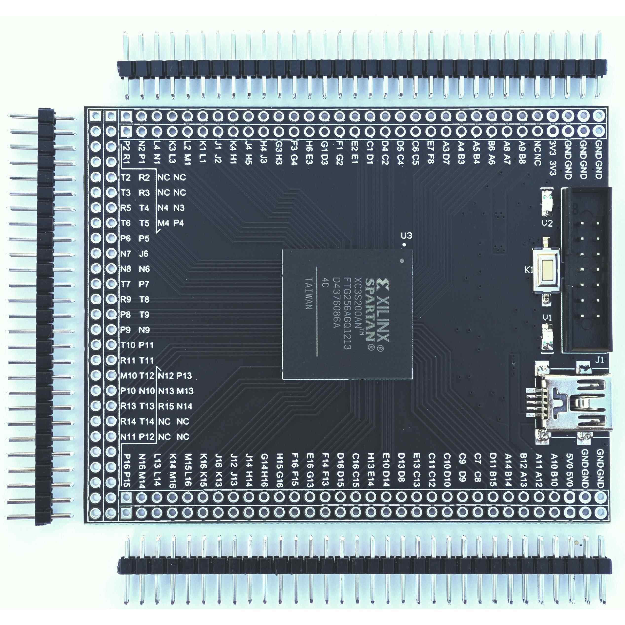 XilinxFPGA开发板Spartan3 全新XC3S200AN开发板核心板小系统板