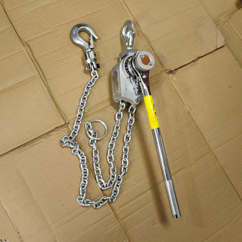 铝合金手扳葫芦电力链条式紧线器铝镁合金张力机日式拉紧器2吨3米