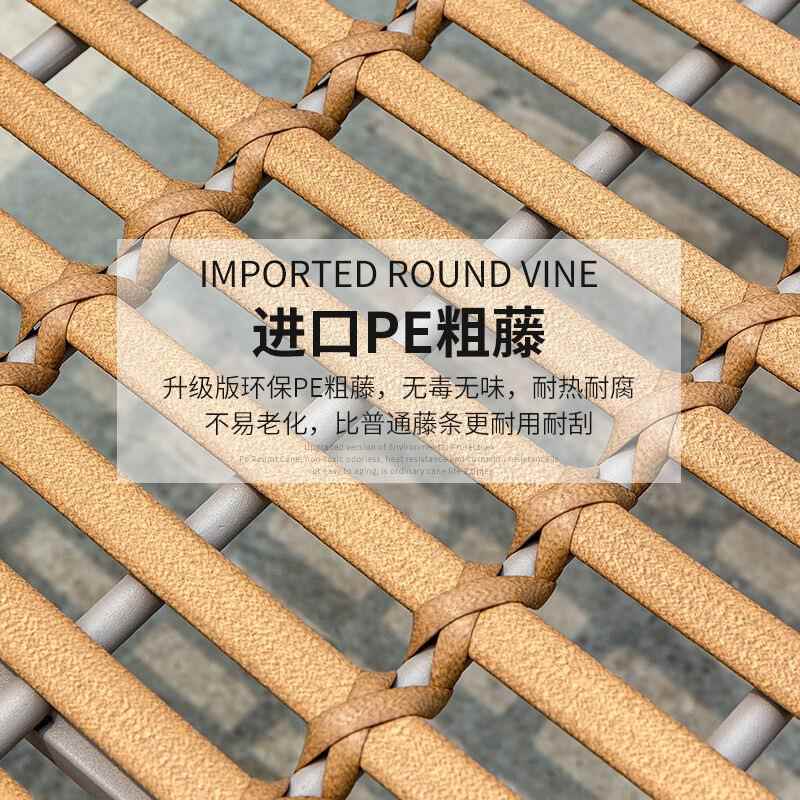 户外沙椅发庭院设庭计师酒店休闲家具藤发219院阳台藤编多沙人沙