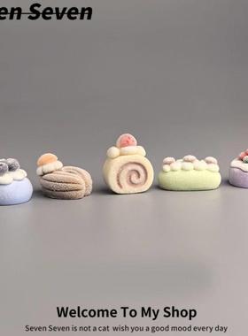 车载小可爱可爱摆件甜品车机屏幕电脑萤幕装饰汽车内饰治愈蛋糕