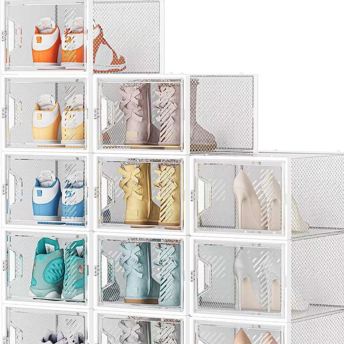 鞋盒收纳盒透明鞋子收纳省空间鞋架子折叠盒鞋柜抽屉式网红鞋