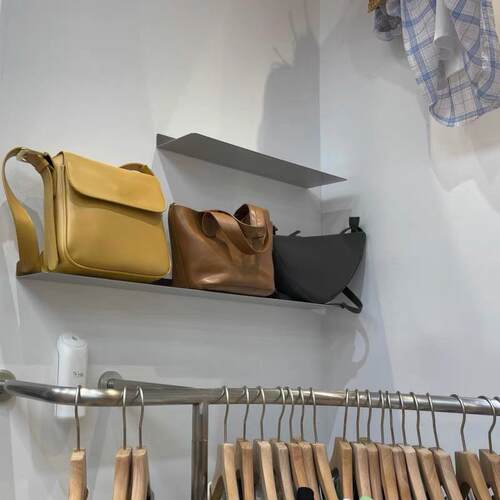现代简约墙上置物架书架壁挂不锈钢墙面隔板客厅一字层板展示架子