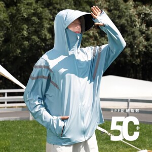 德国冰丝防晒衣男款户外钓鱼防晒服抗UVUPF50+夏季轻薄透气