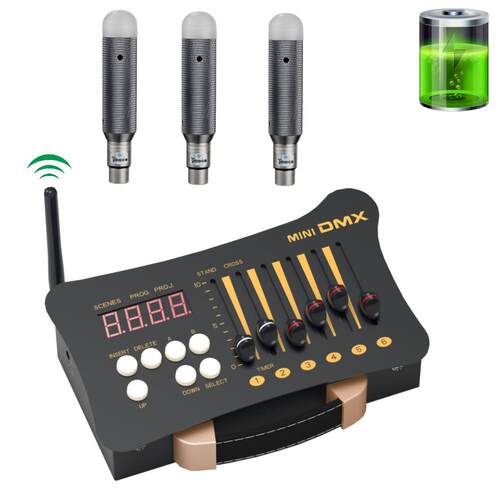 DMX512控制台 无线控制LED帕灯摇头光束灯控制台 舞台灯光DMX调光
