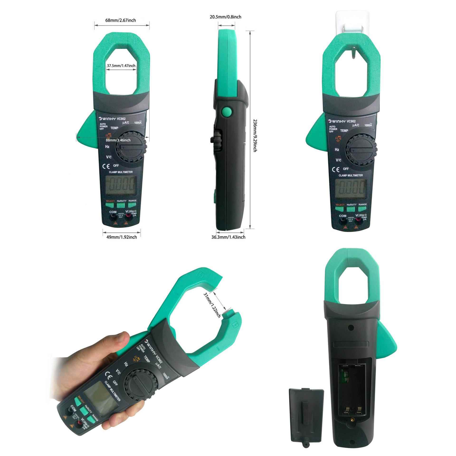 902测量工具电工仪器仪表手持自动数字万用表真有效值单手操作