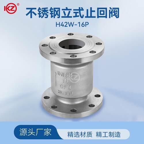 H42W-16P不锈钢立式止回阀04法兰止回阀单向逆止阀DN25-DN200