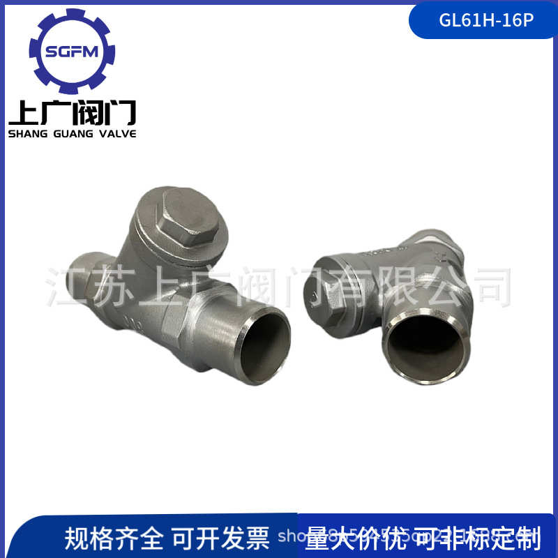 GL61W-16P焊接Y型过滤器  不锈钢Y型过滤器 304对焊Y型过滤器80目