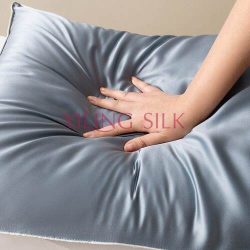 单面重磅真丝枕套桑蚕丝纯色枕巾丝绸枕头套信封开 口单个装包邮