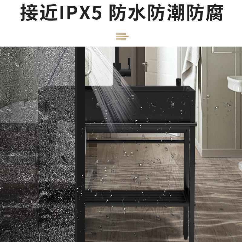 IL双不锈钢水房槽用黑色带支架落地式洗手水池家商2249用槽厨洗碗