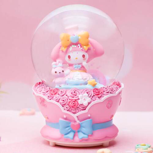 美乐蒂水晶球音乐盒发光飘雪八音盒女孩生日礼送闺蜜女生儿童礼物