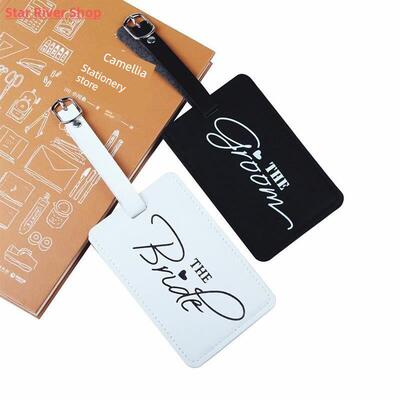 Earth Airplane Pattern Suitcase Pu Leather Luggage Tag Label