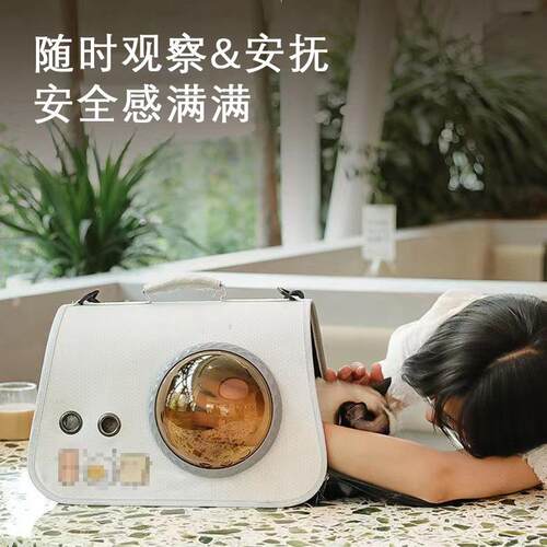 新款单肩斜挎猫包手提猫咪外带包成猫幼猫太空包通风透气猫包
