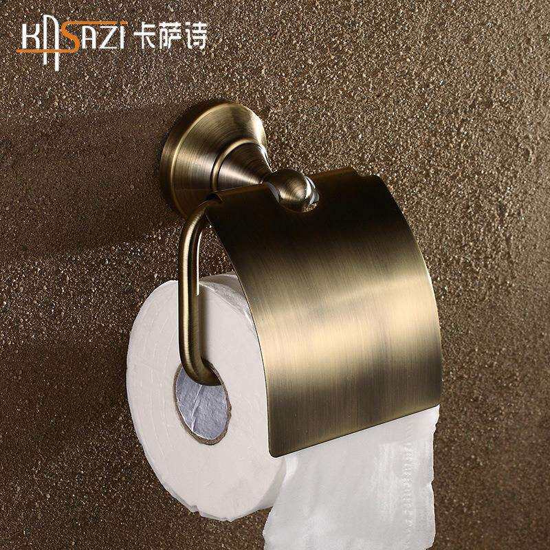 复古纸巾架全铜厕纸架卫生间卷纸架创意手纸架卫生间挂件