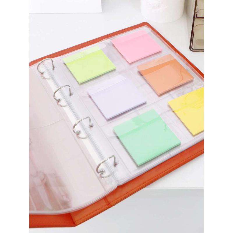 皮质活页样品册a4打孔文件夹加盖高透明pvc4孔产品袋展会产品样本