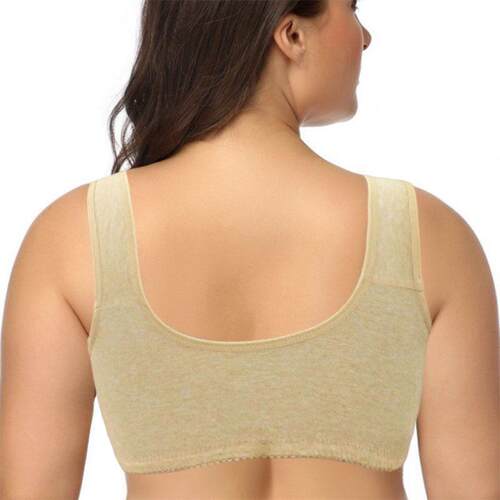 Front Closure Cotton Bras Women Comfortable Wire Free Bra So