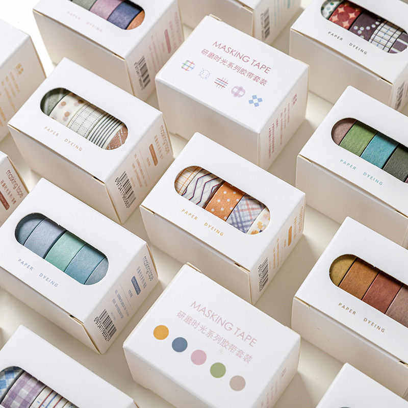 手帐和纸胶带复古纯色英文手账基础胶卷装饰贴纸清新日记贴画diy