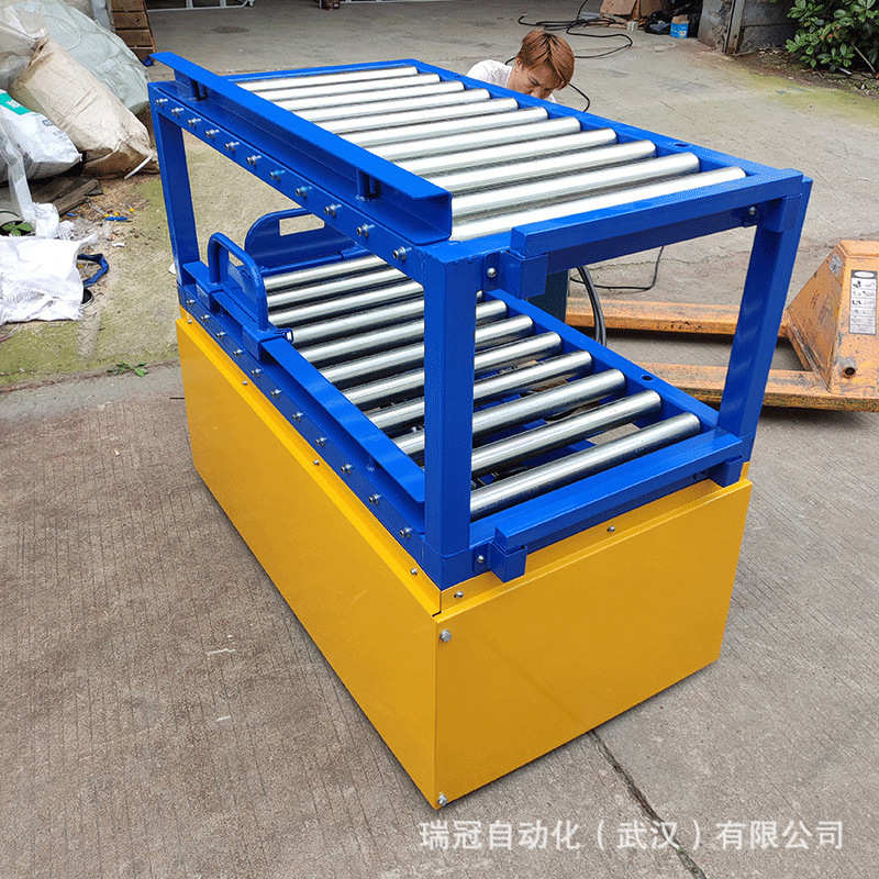 滚筒式升降平台 滚轴液压升降提升机滚轮滑动液压升降滚筒输送机
