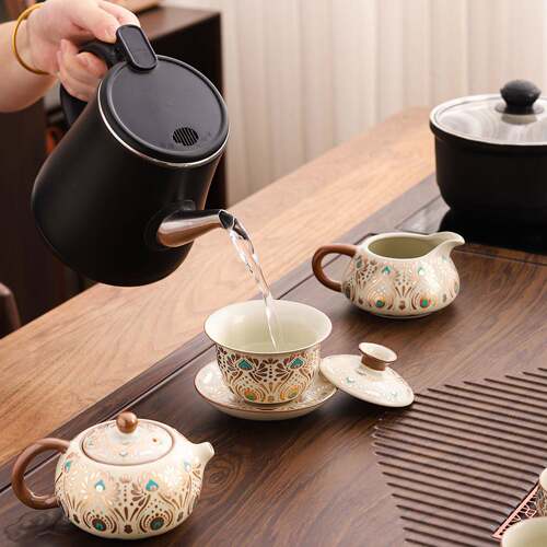 025新陶款茶2烧ls202509水一体茶盘整套汝窑盘茶具套装家用高档瓷