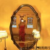 异梳妆镜649客厅装 古浴室镜壁挂复美卫生形间中古化妆镜子式 法式