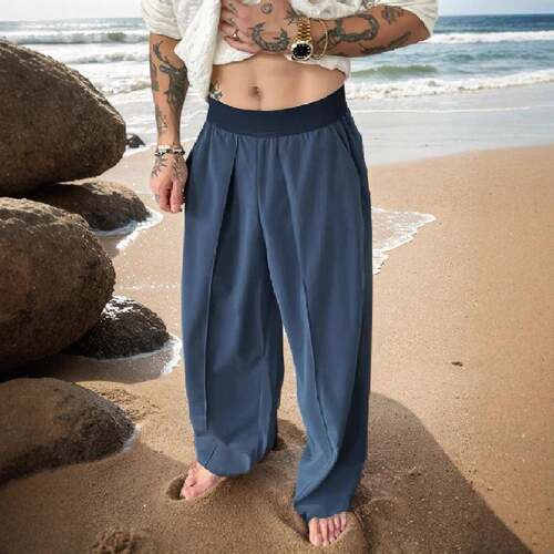Men's Casual Pants Elastic Waist Design Fashion Minimalist