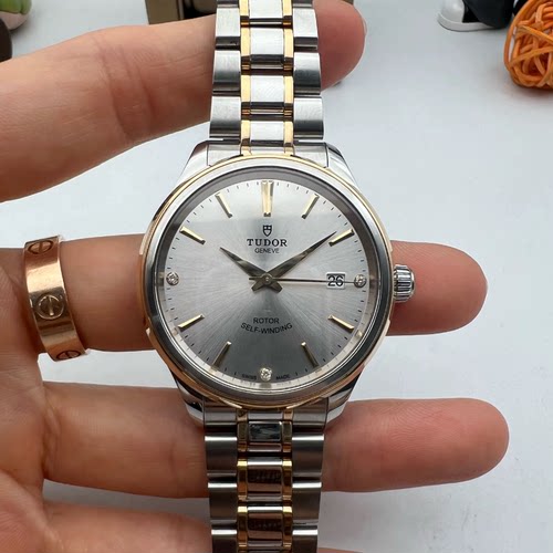 新款98新帝舵风尚系列精钢18K金自动机械手表38MM男表12503-0005