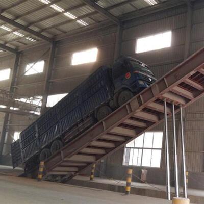 大型汽车卸车平台散装物散粮液压翻板机后翻式侧翻自动卸车机升